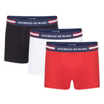 Mason Boxer Short // Black + White + Red // Set of 3 (L)