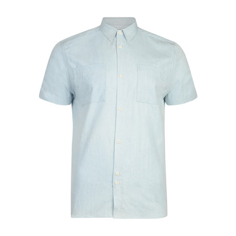 Hoboken Denim Short-Sleeve Shirt // Pale Blue (S)