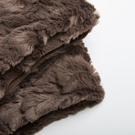 Contempo Cuddle Fur Throw // Charcoal (50"L x 65"W)