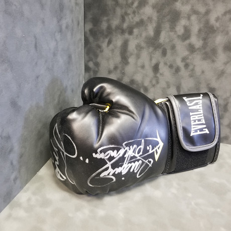 Signed Glove // Manny Pacquiao + Floyd Mayweather