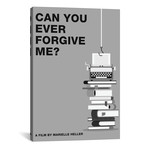 Can You Ever Forgive Me Minimalist Poster // Black + White (18"W x 26"H x 0.75"D)