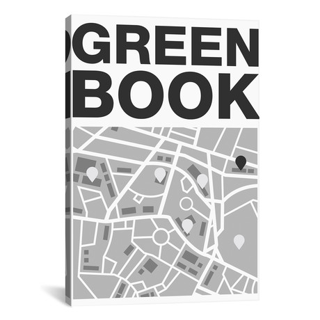 Green Book Minimalist Poster // Map // Popate (18"W x 26"H x 0.75"D)