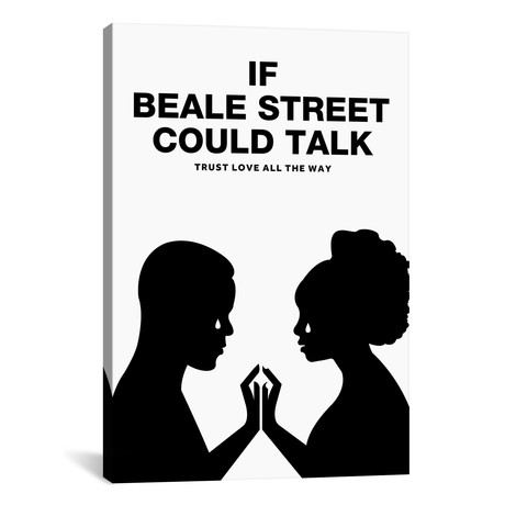 If Beale Street Could Talk Minimalist Poster // Black + White (18"W x 26"H x 0.75"D)