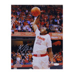 Kris Joseph // Signed Syracuse White Jersey Dunk Photo