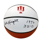 Bob Knight // Signed Indiana University White Panel Basketball
