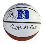 Jahlil Okafor // Signed Duke University White Panel Full Size Basketball