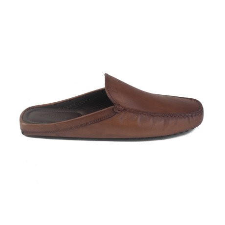 Backless Gommini Leather Driving Loafer // Brown (UK 6)