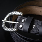 Handcrafted Genuine Leather Belt // 001 // Black (S)