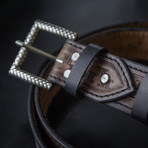 Handcrafted Genuine Leather Belt // 004 // Brown (S)