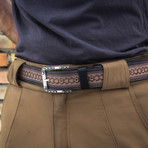 Handcrafted Genuine Leather Belt // 007 // Brown (S)