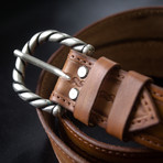 Handcrafted Genuine Leather Belt // 008 // Brown (S)