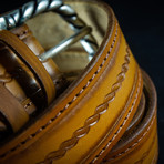 Handcrafted Genuine Leather Belt // 008 // Brown (S)