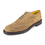 Canali // Suede With Wingtip Design Oxford Dress Shoes // Brown (US: 9.5)