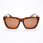 Women's Square Polarized Sunglasses // Taupe Tortoise
