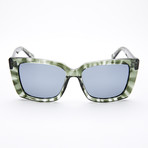 Women's Square Polarized Sunglasses // Mint Tortoise + Smoke