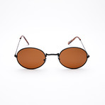 Unisex Oval Polarized Sunglasses // Black