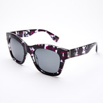 Women's Square Polarized Sunglasses // Purple Tortoise