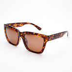 Women's Square Polarized Sunglasses // Taupe Tortoise