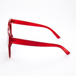 Women's Geometric Polarized Sunglasses // Red