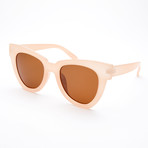 Women's Geometric Polarized Sunglasses // Blush