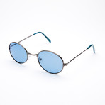 Unisex Oval Polarized Sunglasses // Gunmetal