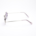 Unisex Oval Polarized Sunglasses // Silver
