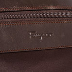Salvatore Ferragamo // Brown Canvas Leather Pouch // AU226639  // Pre-Owned
