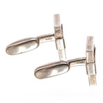 Bvlgari // Sterling Silver 925 Square Logo Cufflinks // Pre-Owned