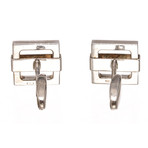 Bvlgari // Sterling Silver 925 Square Logo Cufflinks // Pre-Owned