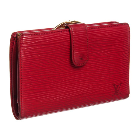 Lv Red wallet in epi leather authentic, Luxury, Bags & Wallets on