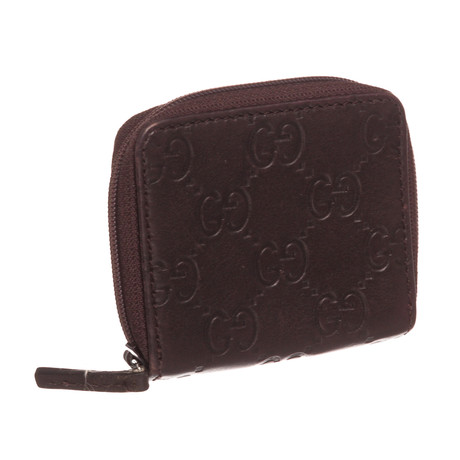 Gucci // Guccissima Leather Extra Small Zippy Coin Purse // Dark Brown // Pre-Owned