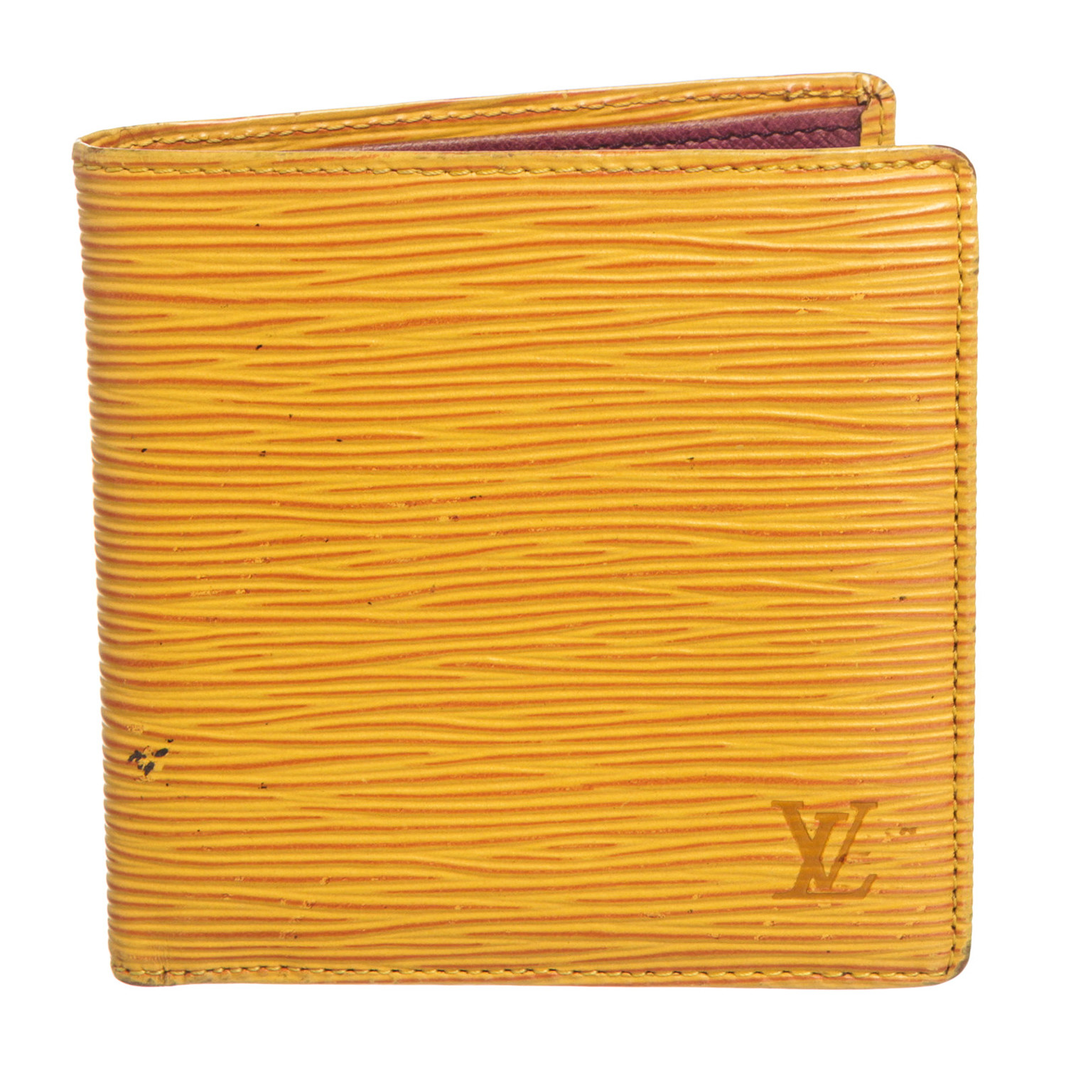 Louis Vuitton // Yellow Purple Epi Leather Marco Men&#39;s Wallet // France // Pre-Owned - Vintage ...