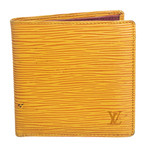Leather wallet Louis Vuitton Yellow in Leather - 31801956