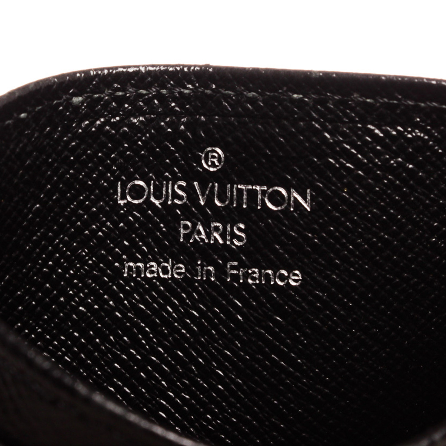 Louis Vuitton // 2004 Black Taiga Leather Card Holder Wallet // SP0044 ...
