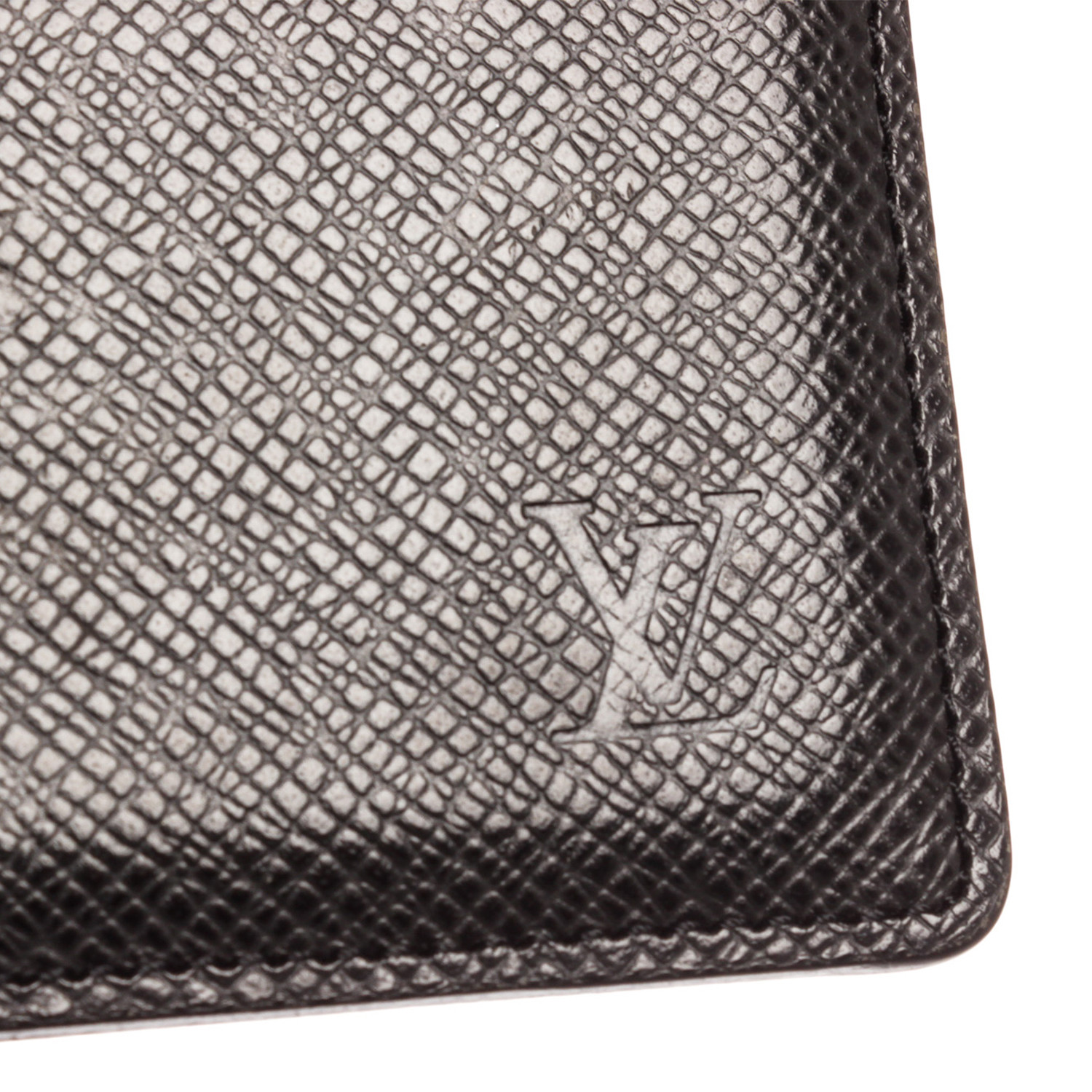 Louis Vuitton // 2004 Black Taiga Leather Card Holder Wallet // SP0044 // Pre-Owned - Vintage ...