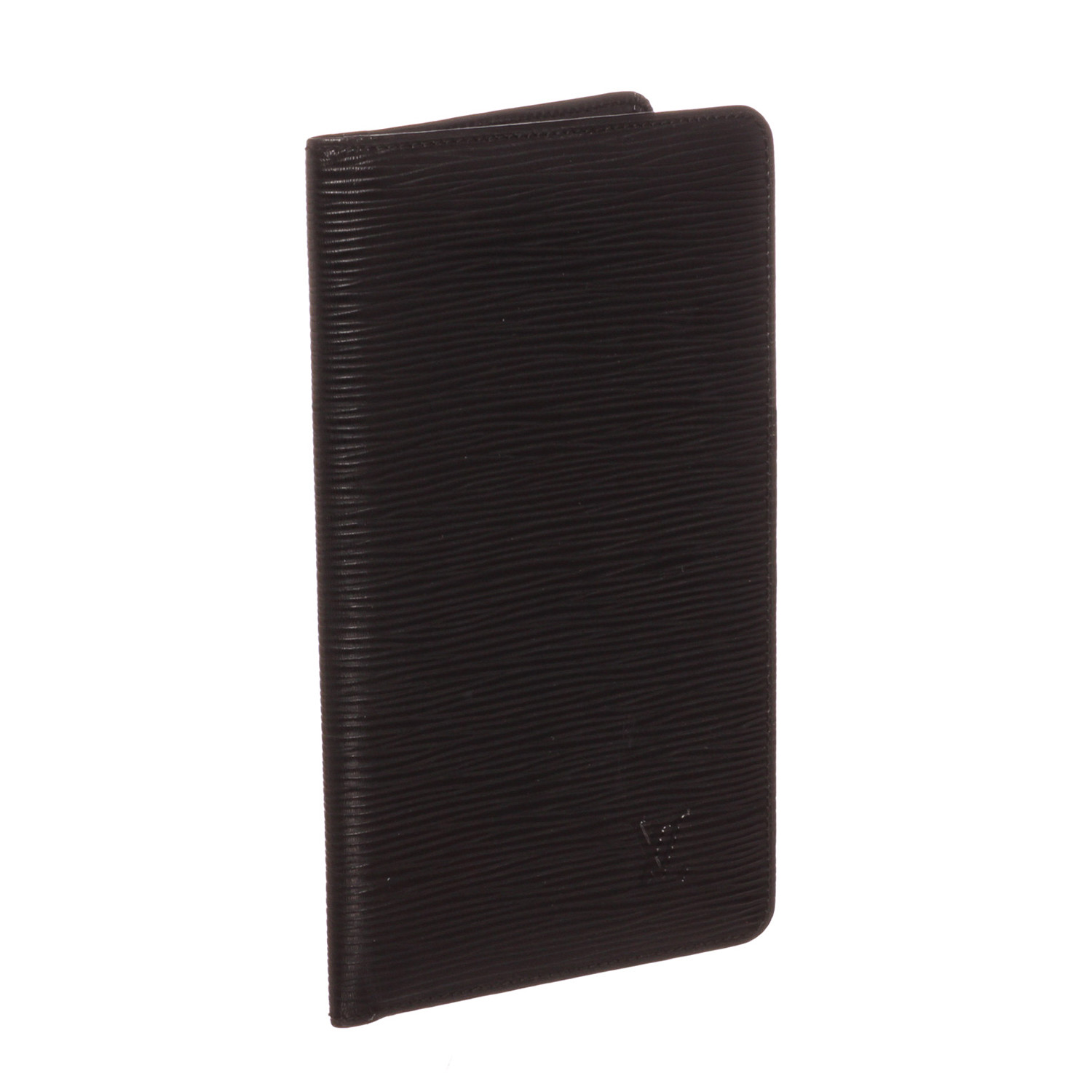 Louis Vuitton // Black Epi Leather Checkbook Holder Wallet // Vintage ...