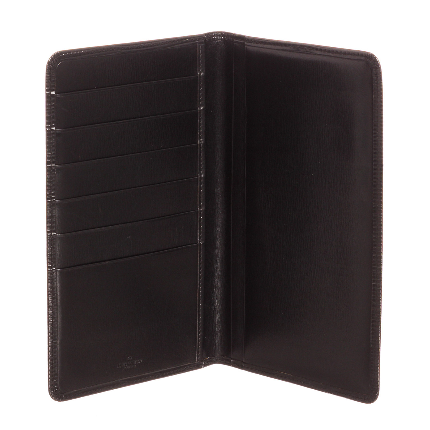 Louis Vuitton Black Epi Leather Checkbook Wallet Louis Vuitton