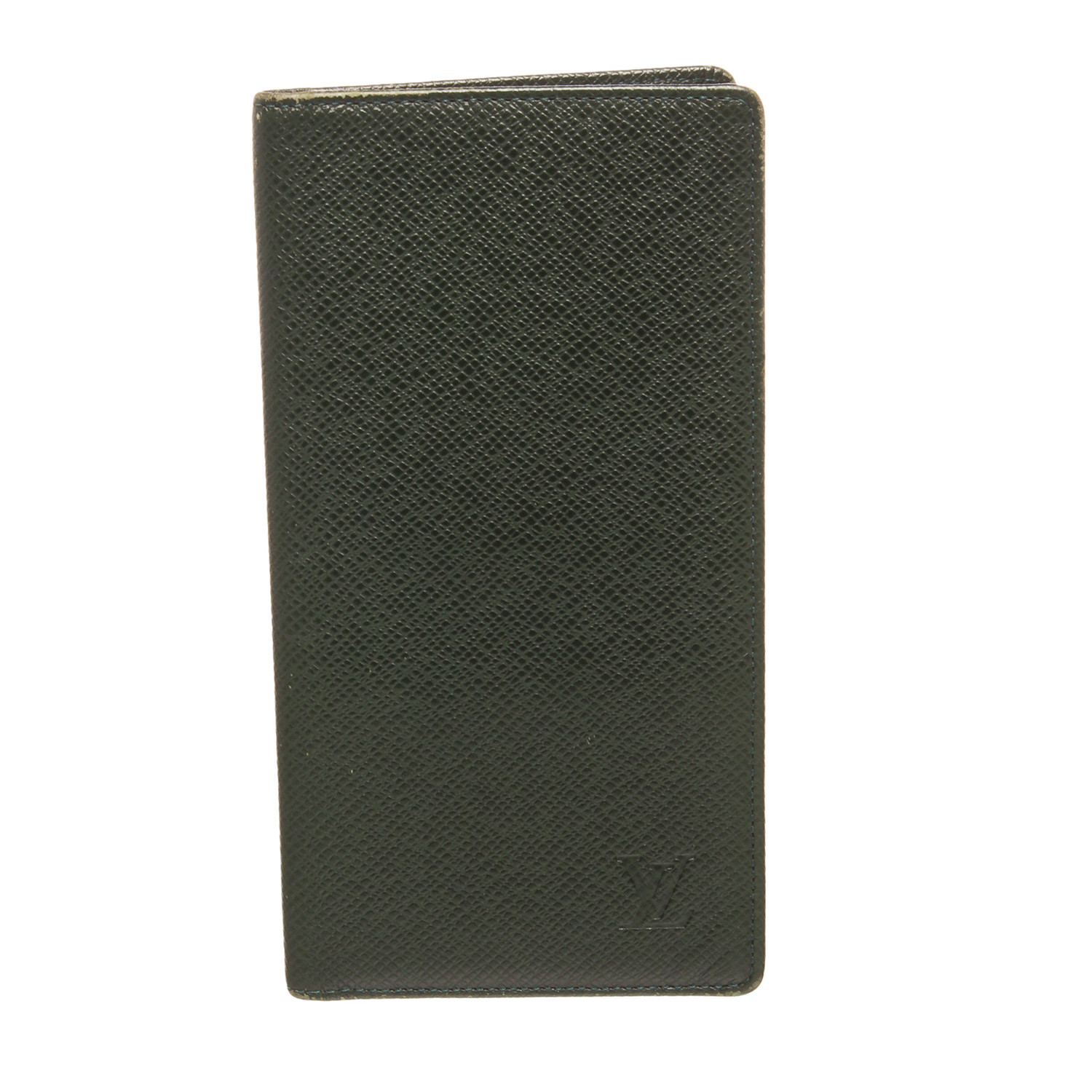 Louis Vuitton // 2002 Green Taiga Leather Checkbook Cover Wallet // VI0092  // Pre-Owned - Vintage Designer Bags & Wallets - Touch of Modern