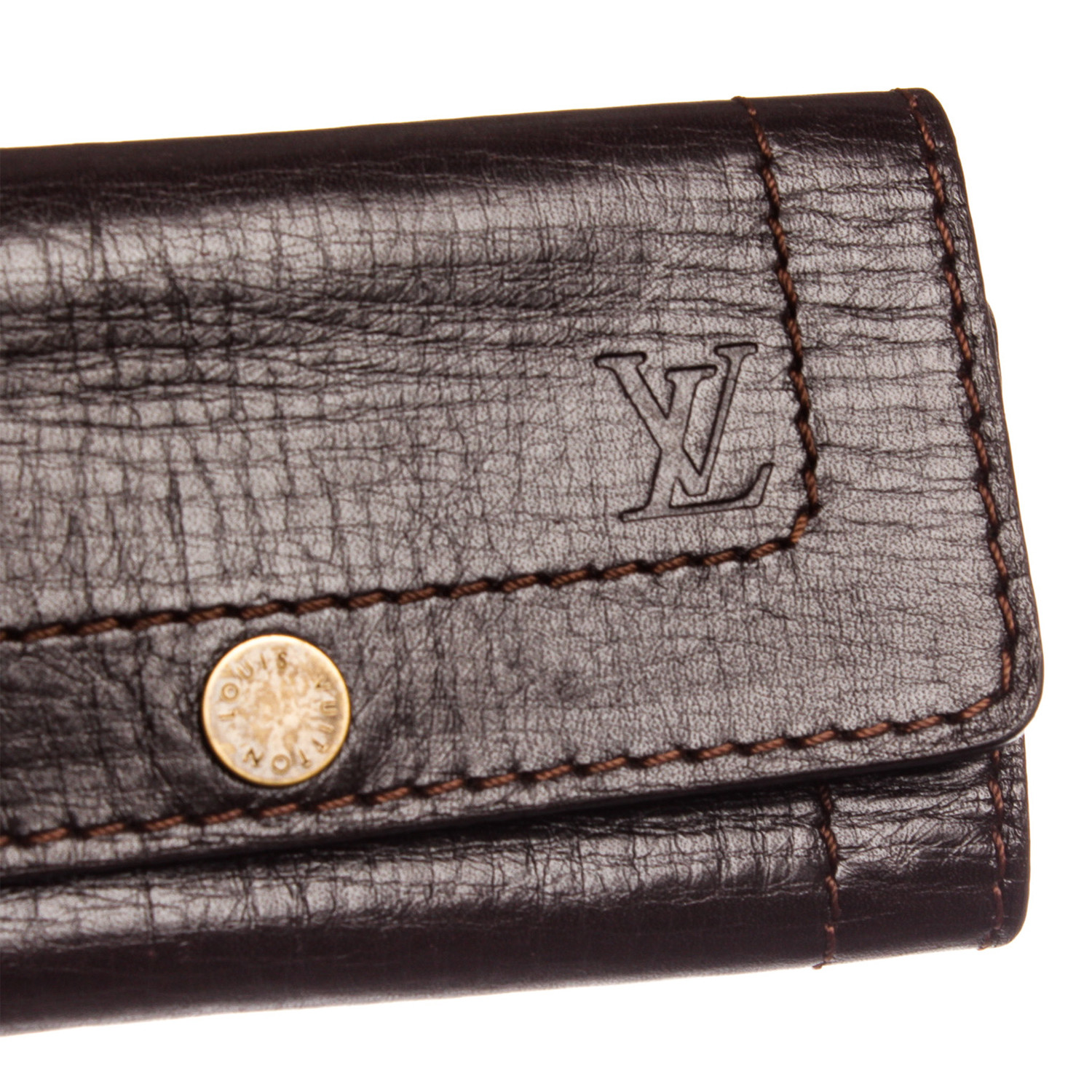 Louis Vuitton // 2009 Brown Utah Leather 6 Key Holder // CT3079 // Pre-Owned - Vintage Designer ...