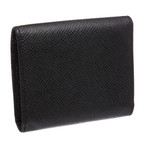 Louis Vuitton // 2008 Black Taiga Leather Coin Purse Compact Wallet // CT1068  // Pre-Owned