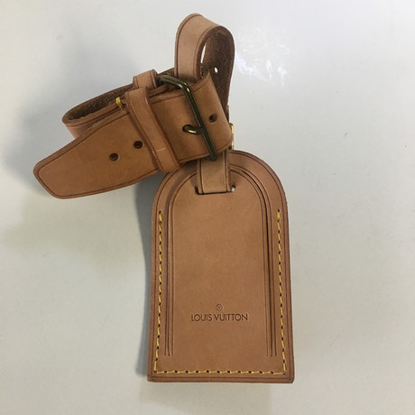 Louis Vuitton // Tan Vachetta Leather Luggage Tag + Poinget Set V // Pre-Owned