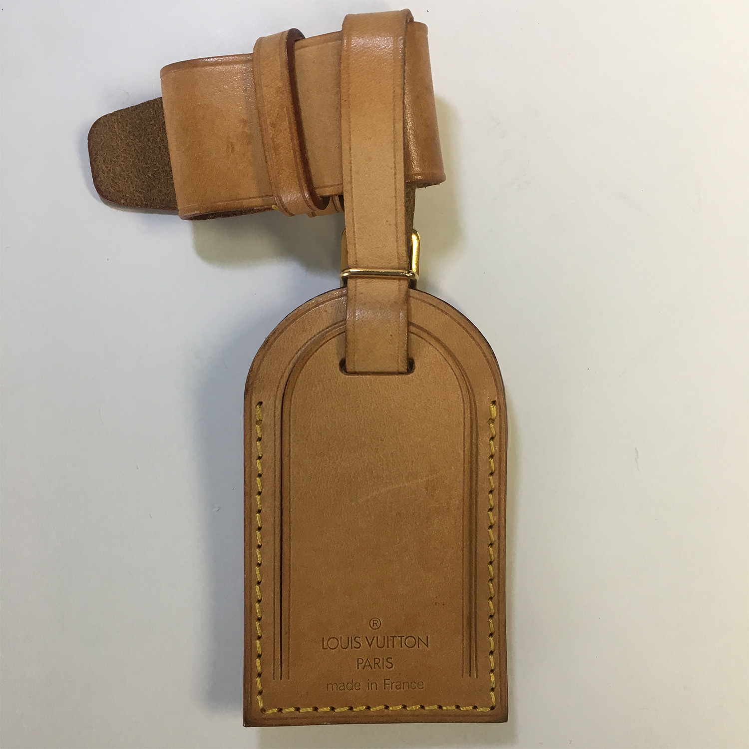 Louis Vuitton // Tan Vachetta Leather Luggage Tag + Poinget Set IV //  Pre-Owned - Marque Supply - Touch of Modern