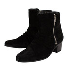Faith Connexion // Stack Boot Suede Boot // Black (US: 5)