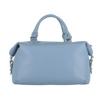 Pebbled Leather Medium Top-Handle Bag // Sky Blue