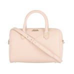Pebbled Leather Medium Top-Handle Bag // Blush