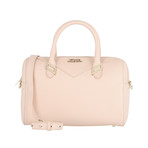 Pebbled Leather Medium Top-Handle Bag // Blush