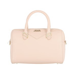 Pebbled Leather Medium Top-Handle Bag // Blush