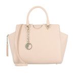 Pebbled Leather Medium Satchel Bag // Blush