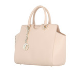 Pebbled Leather Medium Satchel Bag // Blush
