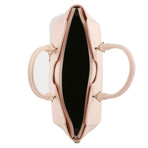 Pebbled Leather Medium Satchel Bag // Blush